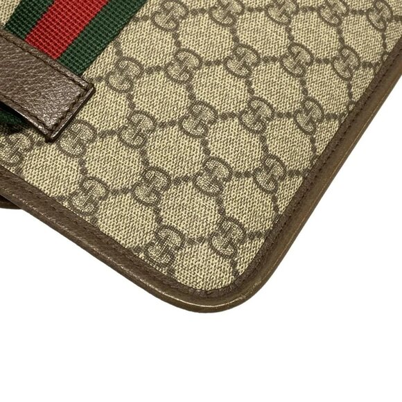 Auth GUCCI Neo Vintage GG Supreme Belt Bag 493930 Beige Brown Multi PVC Leather - Picture 4 of 16